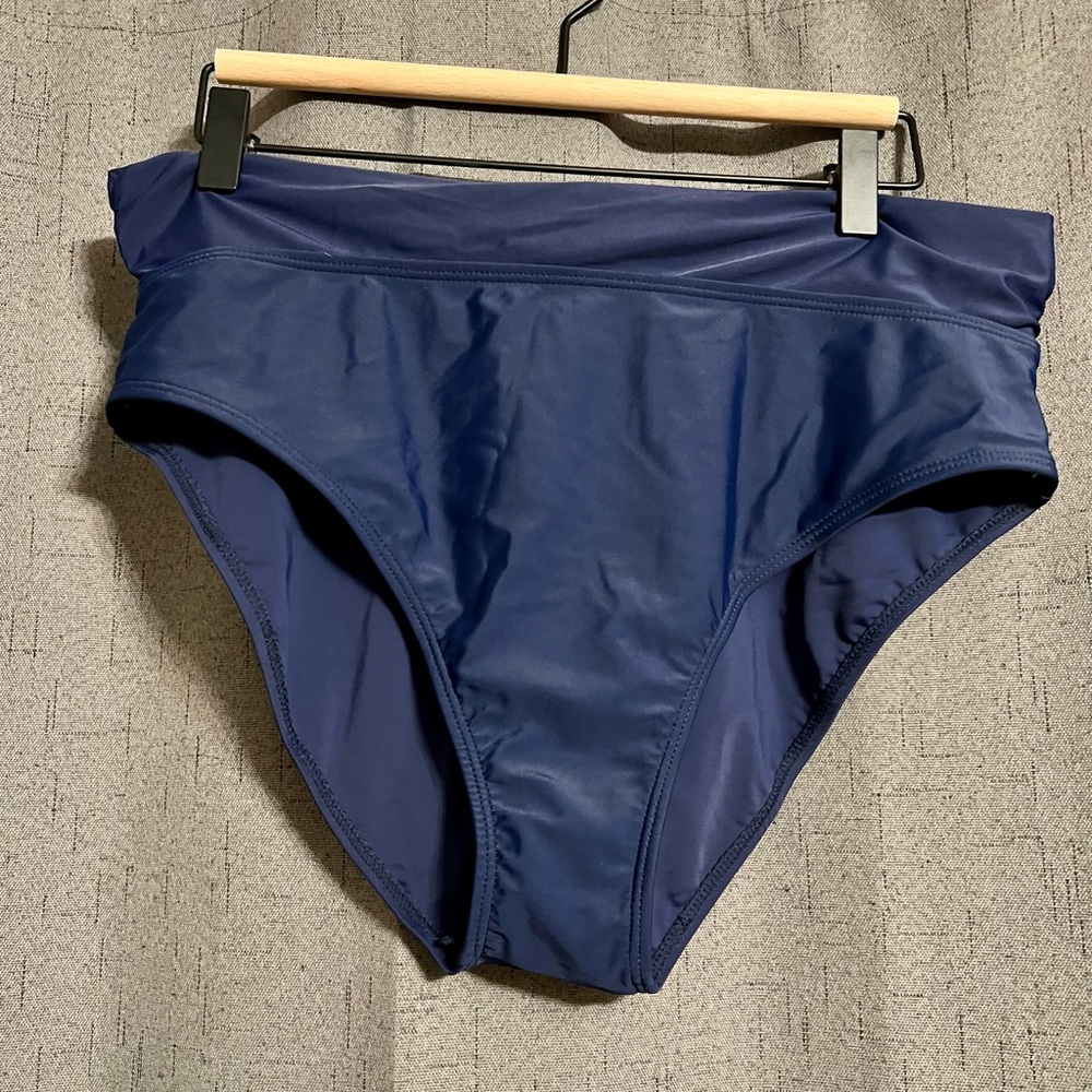 NWOT Beachsissi Blue Bikini Swimsuit Bottoms XL